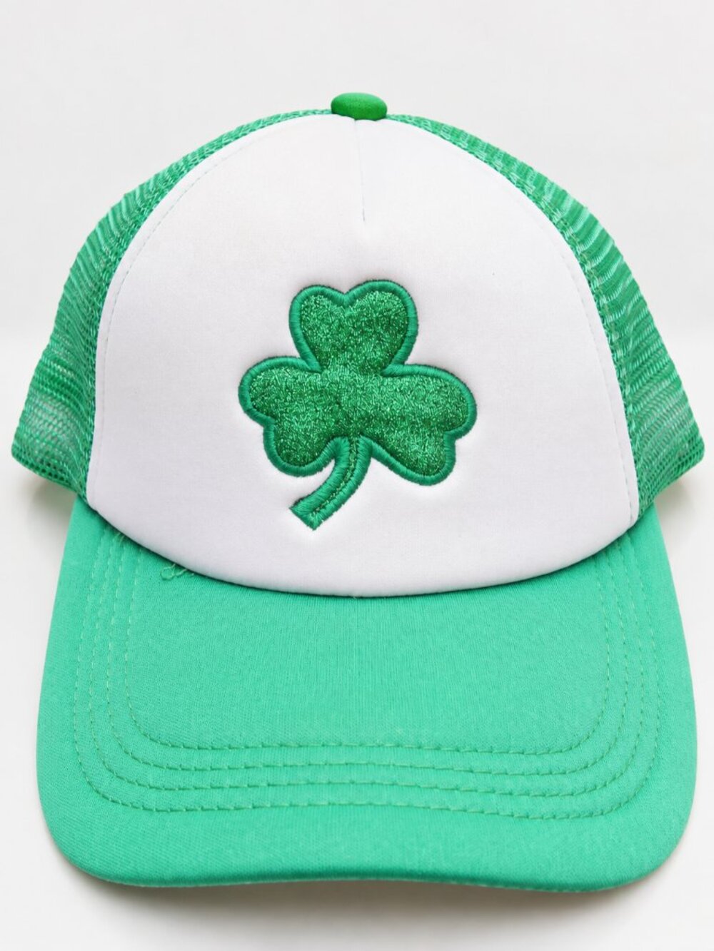 Green Shamrock Trucker Hat Mesh Snapback St. Patrick’s Day